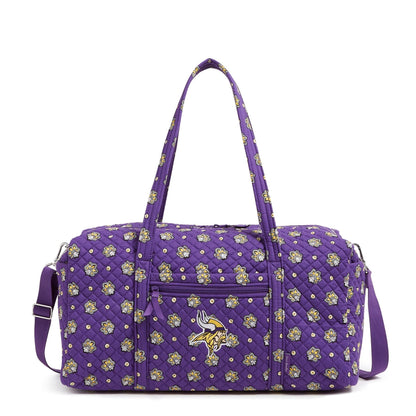 NFL Large Travel Duffel Bag-Minnesota Vikings Bandana-Image 1-Vera Bradley